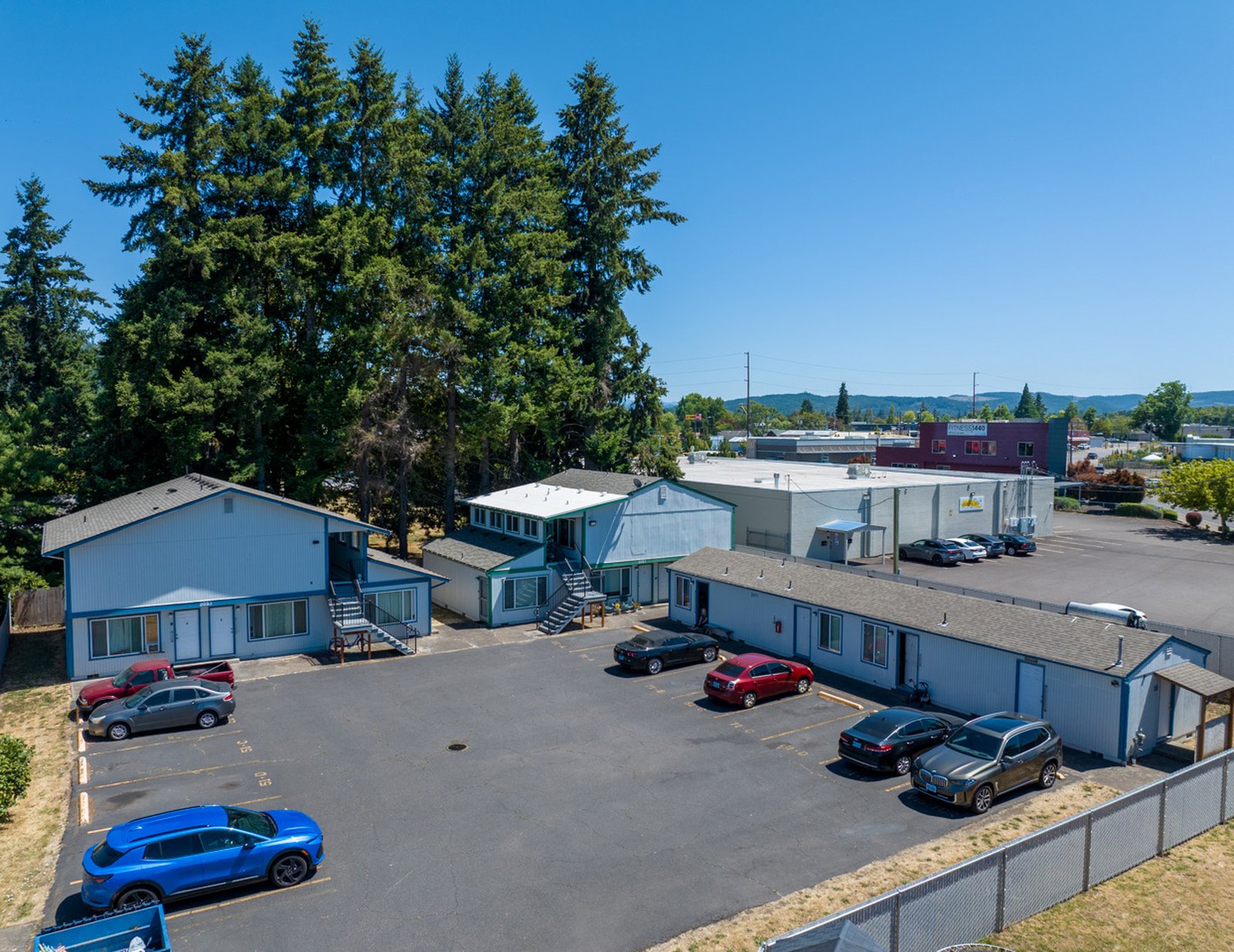 Second Street Residences buildings and parking area